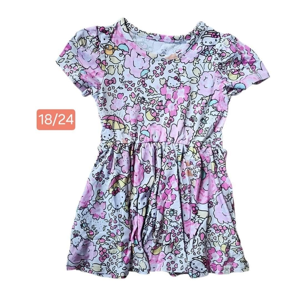 Floral Cartoon Print Dress